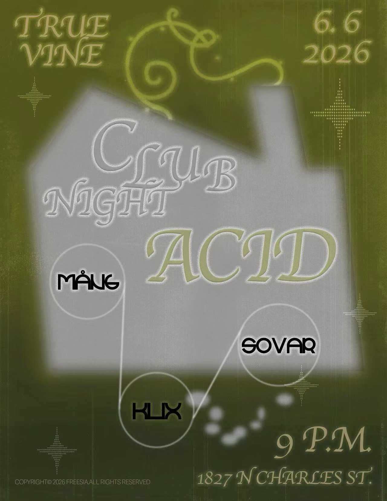 Club Night: Acid poster