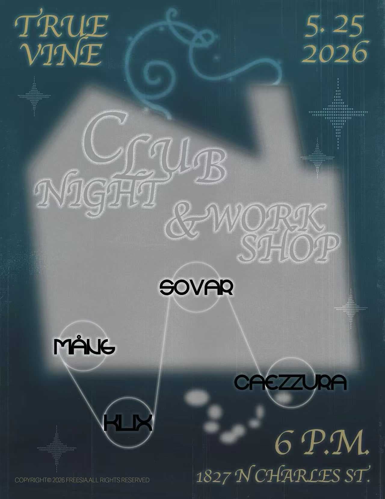 Club Night & Workshop poster
