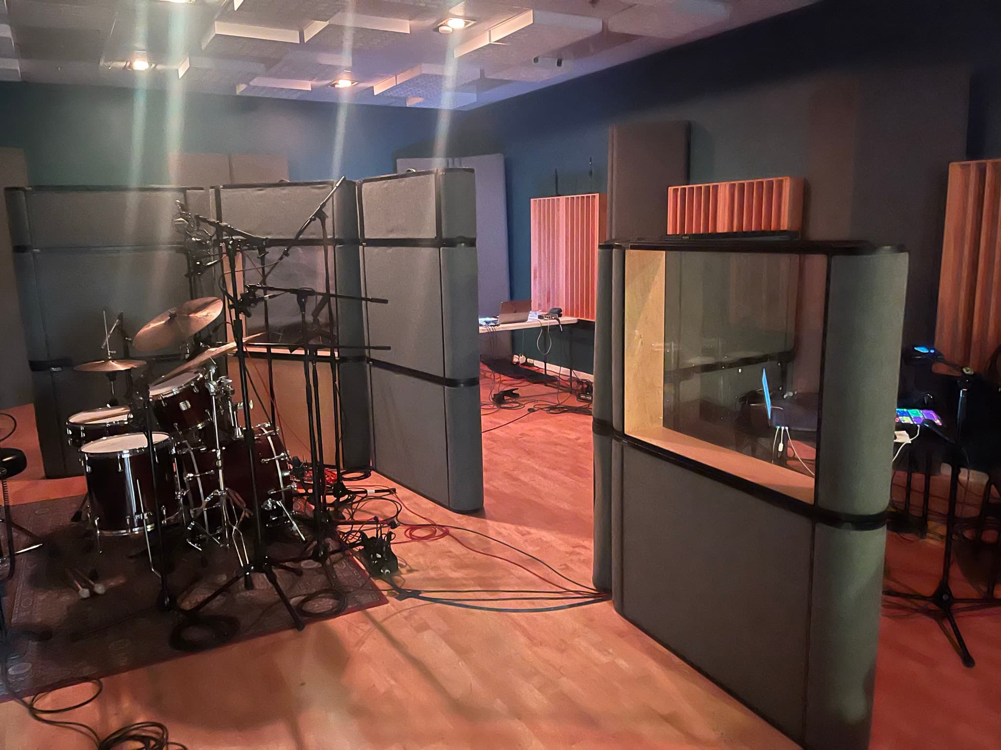 Studio A — band setup