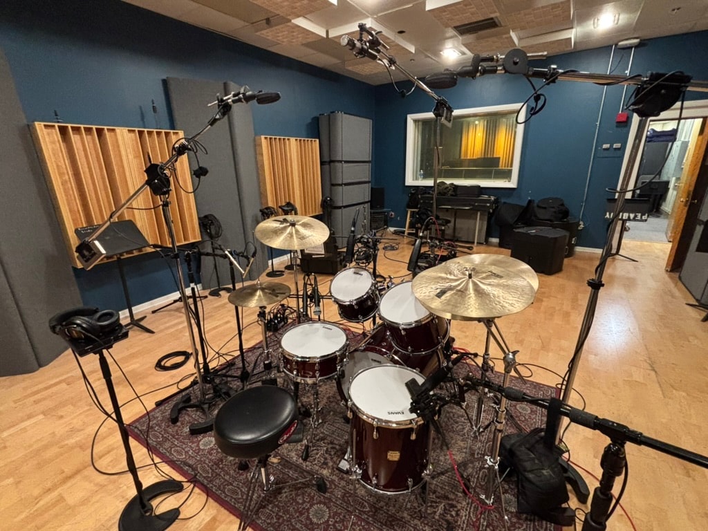 Recording studio — drum setup